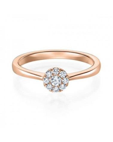 Scorpii 0,15 | Oro rosa - ANILLOS DE COMPROMISO EN ORO ROSA - Anillo para lucir en oro rosa 18K con 9 diamantes naturales éticos