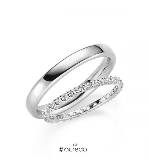 Exclusivos anillos en Platino con corona completa de diamantes - Alianzas de boda - 

