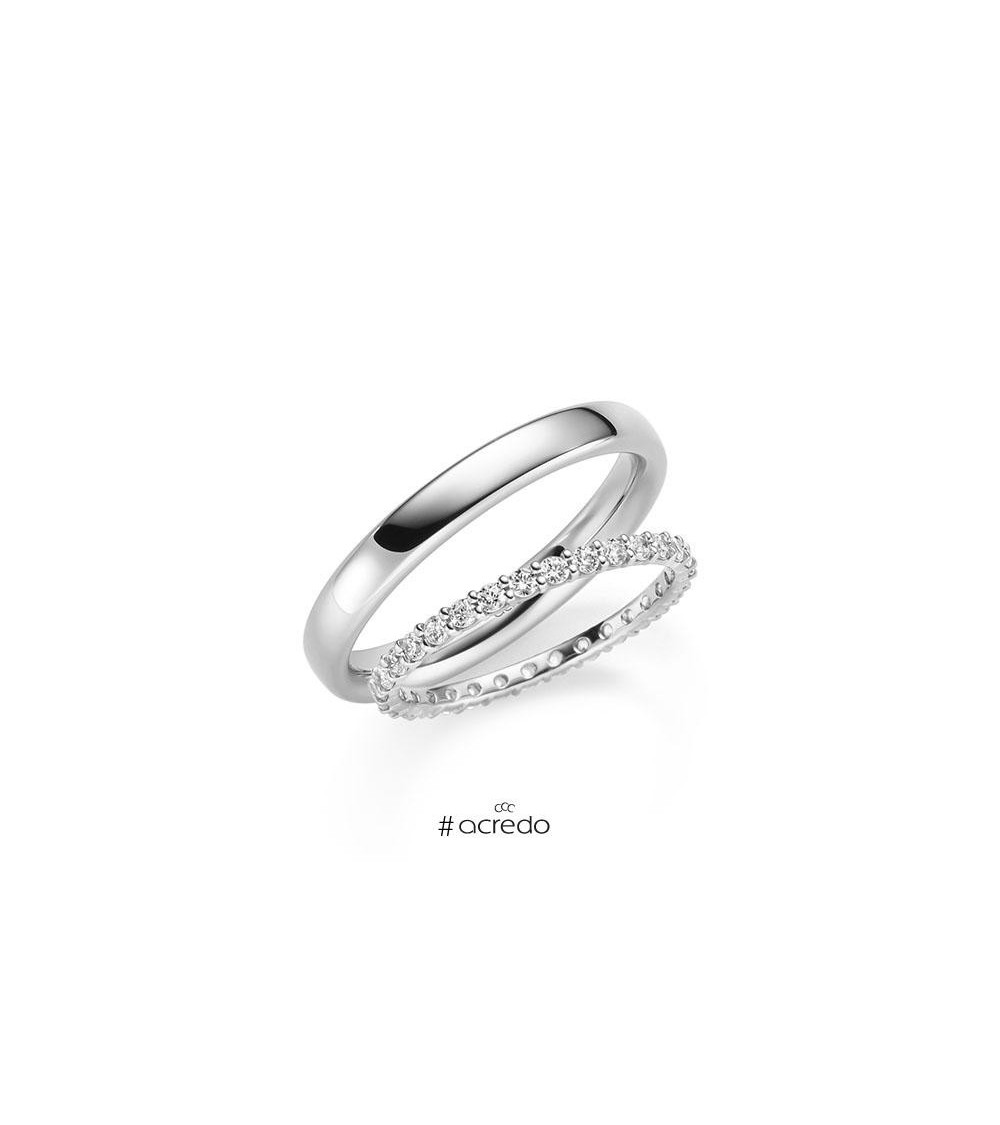 Exclusivos anillos en Platino con corona completa de diamantes - Alianzas de boda - 

