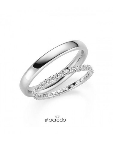 Exclusivos anillos en Platino con corona completa de diamantes - Alianzas de boda - 

