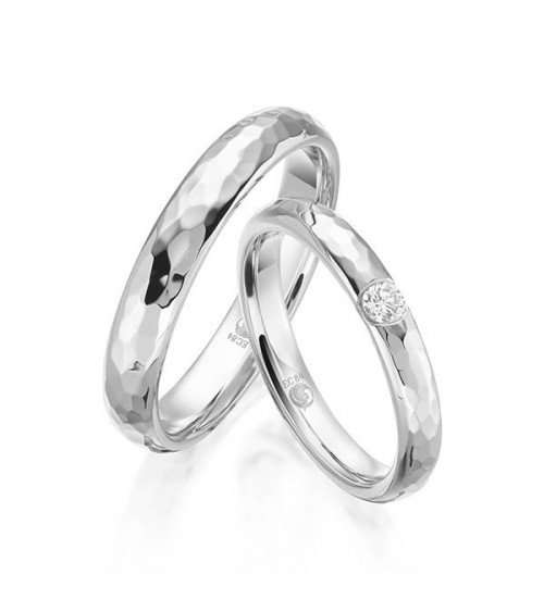 Anillos de boda de Platino con acabado original - Alianzas de boda - 

