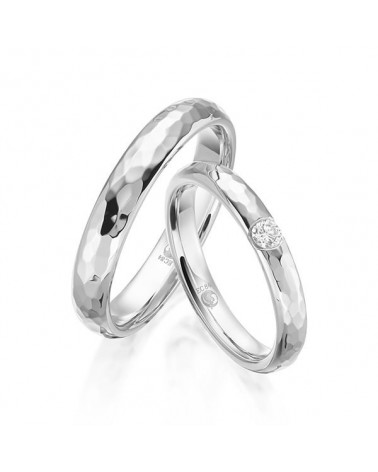 Anillos de boda de Platino con acabado original - Alianzas de boda - 

