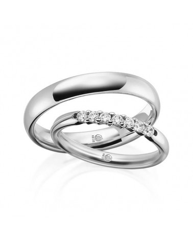 Anillos de Platino Valencia con diamantes - Alianzas de boda - 

