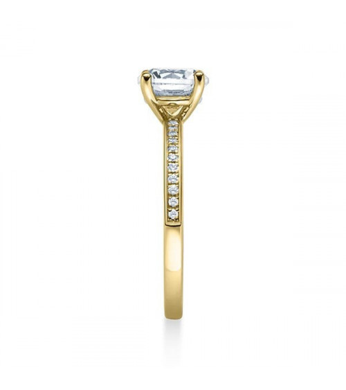 Antares 0,20 | Oro amarillo - ANILLO DE COMPROMISO EN ORO - Fino y elegante anillo de compromiso de oro de 18K con diamantes