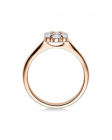 Orbea 0,15 | Oro rosa - ANILLOS DE COMPROMISO EN ORO ROSA - Fino anillo de oro rosa 18K con 7 diamantes naturales sostenibles