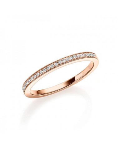 Sirio 0,09 | Oro rosa - ANILLOS DE COMPROMISO EN ORO ROSA - Anillo de pedida en oro rosa de 18K con corona de diamantes