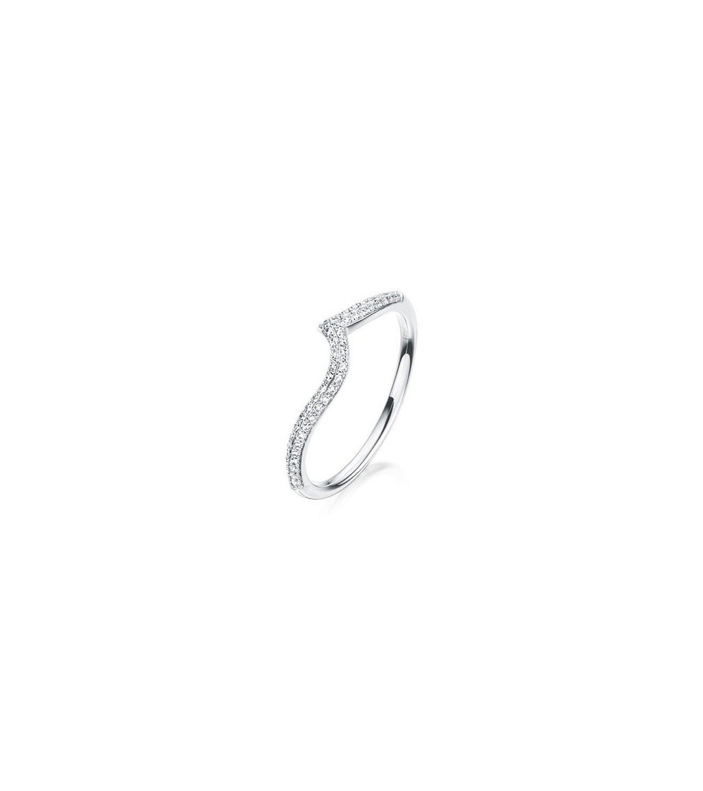 Carina 0,16 | Oro blanco o Platino - Anillos de compromiso - Anillo para combinar con el anillo de compromiso u otro anillo