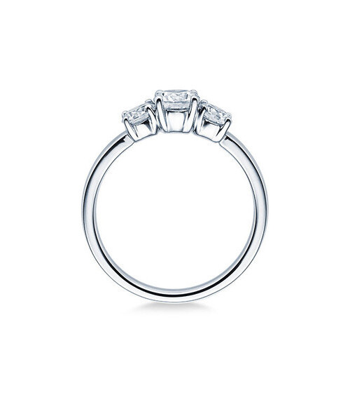 Zaniah 0,50 | Oro blanco o Platino - Anillos de compromiso - Anillo de compromiso solitario en oro blanco o platino con un diama