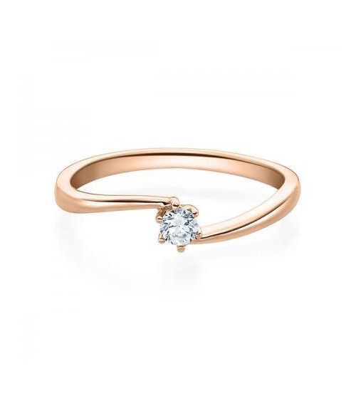 Rigil 0,10 | Oro rosa - ANILLOS DE COMPROMISO EN ORO ROSA - Anillo de compromiso rosa para mujer con un diamante natural ético