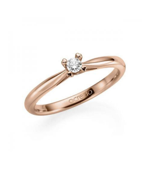 Sargas 0,10 | Oro rosa - ANILLOS DE COMPROMISO EN ORO ROSA - Anillo de compromiso rosa para mujer con un diamante natural ético