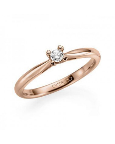 Sargas 0,10 | Oro rosa - ANILLOS DE COMPROMISO EN ORO ROSA - Anillo de compromiso rosa para mujer con un diamante natural ético