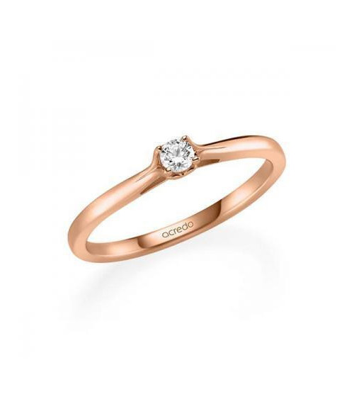 Alhena 0,10 | Oro rosa - ANILLOS DE COMPROMISO EN ORO ROSA - Anillo de compromiso rosa para mujer con un diamante natural ético