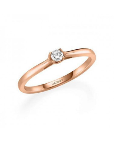 Alhena 0,10 | Oro rosa - ANILLOS DE COMPROMISO EN ORO ROSA - Anillo de compromiso rosa para mujer con un diamante natural ético