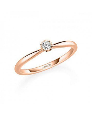 Polaris 0,10 | Oro rosa - ANILLOS DE COMPROMISO EN ORO ROSA - Anillo de compromiso rosa para mujer con un diamante natural ético