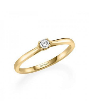 Alhena 0,10 | Oro amarillo - ANILLO DE COMPROMISO EN ORO - Fino y elegante anillo de compromiso de oro amarillo con un diamante 