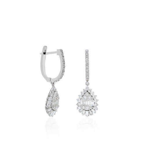 Pendientes Selene 1,55 | Diamantes - Joyeria - Pendientes de oro blanco con diamantes