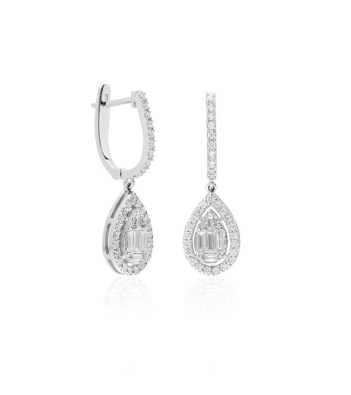 Pendientes Ursa 0,46 l Diamantes - Joyeria - Pendientes de oro blanco con diamantes