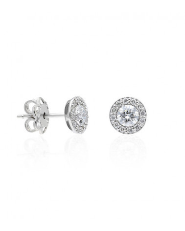 Pendientes Leo 0,30 | Diamantes - Joyeria - Pendientes de oro blanco con diamantes