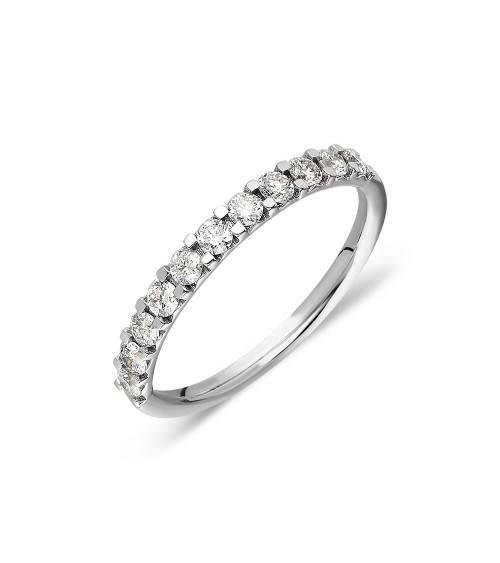 Anillo Lyra 0,70 | Diamantes - Joyeria - Anillo de oro blanco eternity con diamantes