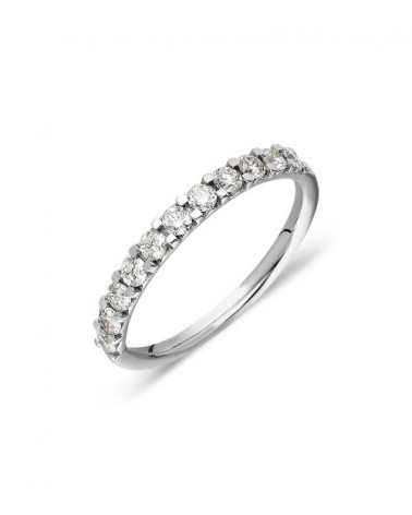 Anillo Lyra 0,70 | Diamantes - Joyeria - Anillo de oro blanco eternity con diamantes