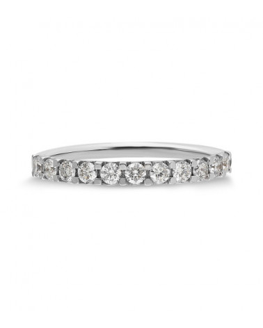 Anillo Lyra 0,70 | Diamantes - Joyeria - Anillo de oro blanco eternity con diamantes