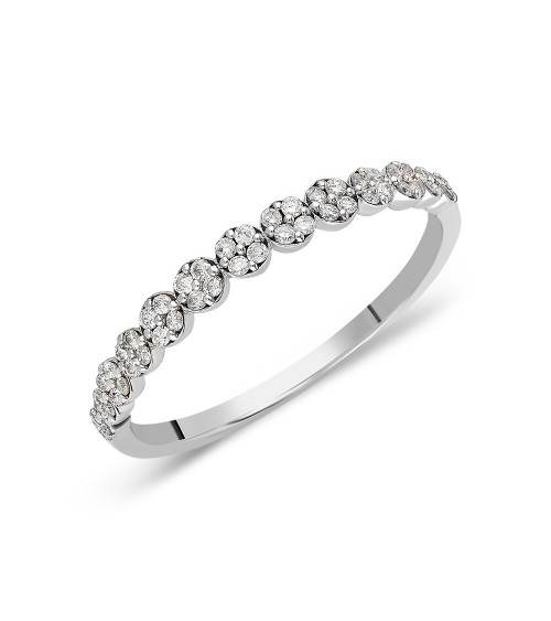 Anillo Helena 0,21 | Diamantes - Joyeria - Anillo de oro blanco eternity con diamantes