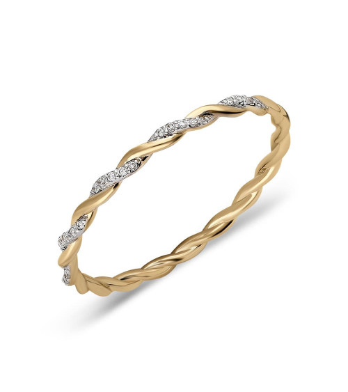 Anillo Umbriel 0,04 | Diamantes - Joyeria - Anillo de oro amarillo y blanco con diamantes