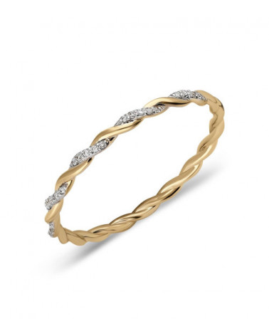 Anillo Umbriel 0,04 | Diamantes - Joyeria - Anillo de oro amarillo y blanco con diamantes