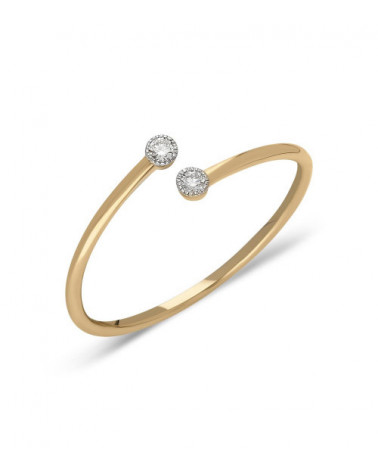 Anillo Tabit 0,04 | Diamantes - Joyeria - Anillo de oro con 2 diamantes