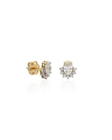 Pendientes Barcelona 0,74 | Diamantes - Joyeria - Pendientes con diamantes ovales