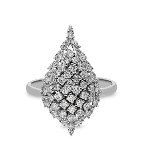 Comprar anillo de oro blanco con diamantes online | Staring