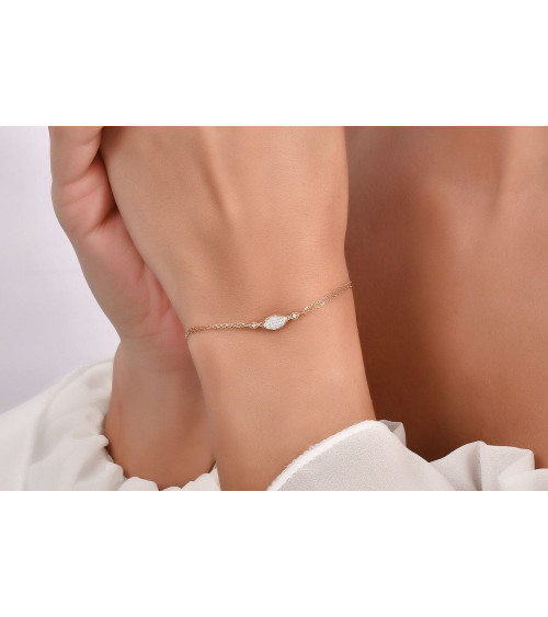 Comprar pulsera de oro rosa económica con diamantes | Staring