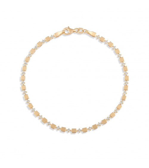 Comprar pulsera de oro amarillo económica con diamantes | Staring