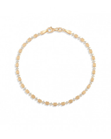 Comprar pulsera de oro amarillo económica con diamantes | Staring