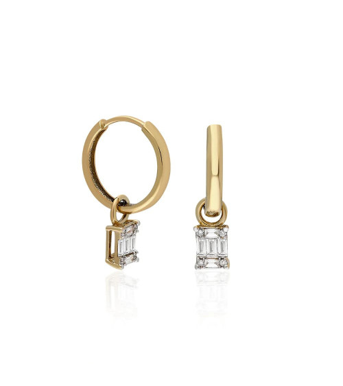 Pendientes de oro de 18 quilates con diamantes en Barcelona | Staring