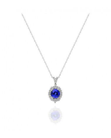 Gold necklace with diamonds and sapphires in Barcelona | Staring