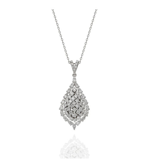 Collares de oro blanco de 18 quilates con diamantes | Staring