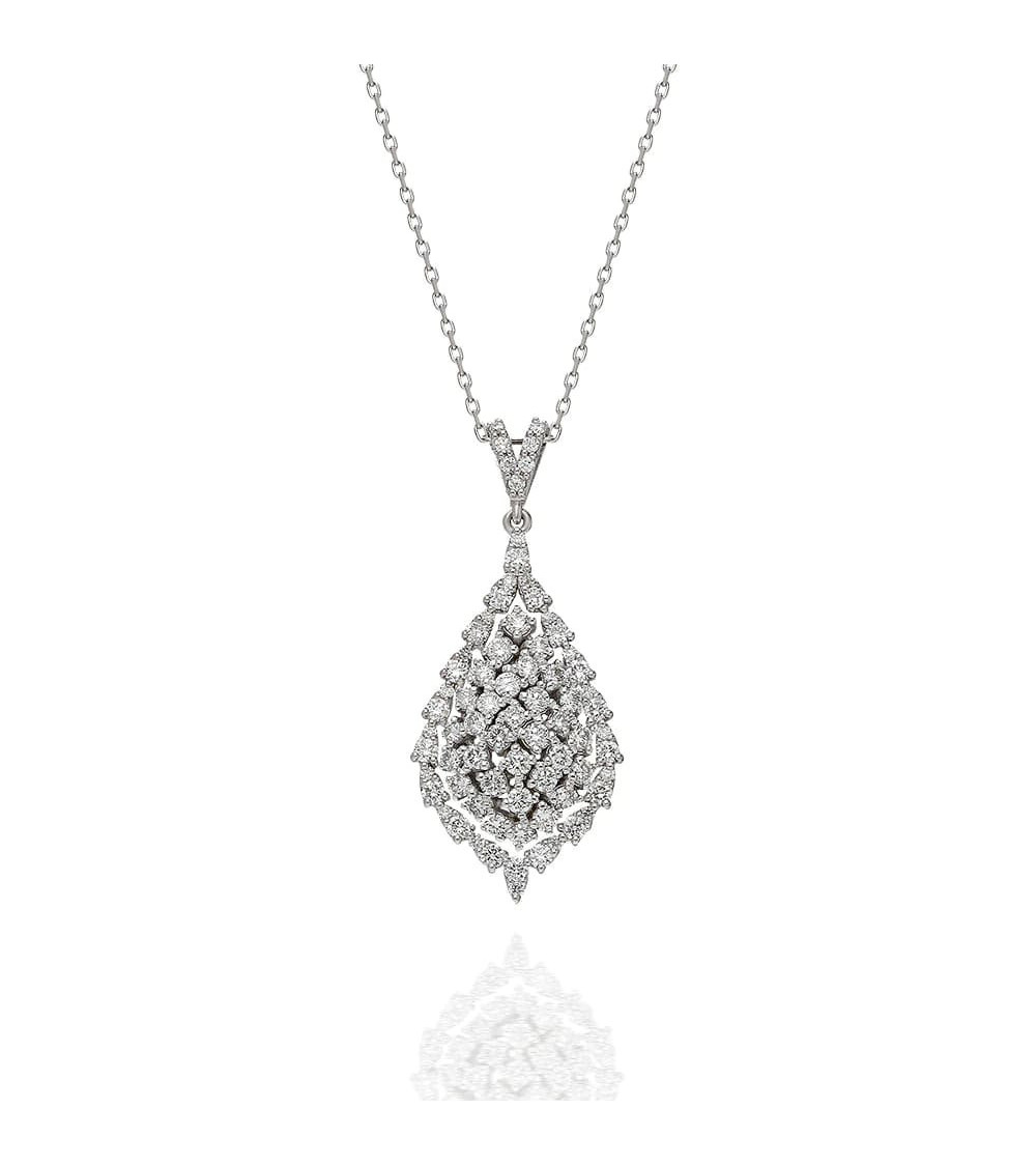 Collares de oro blanco de 18 quilates con diamantes | Staring