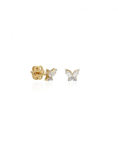 Pendientes de oro en forma de mariposa con diamantes | Staring