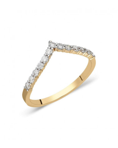 Anillo de compromiso con diamantes en forma de pico | Staring