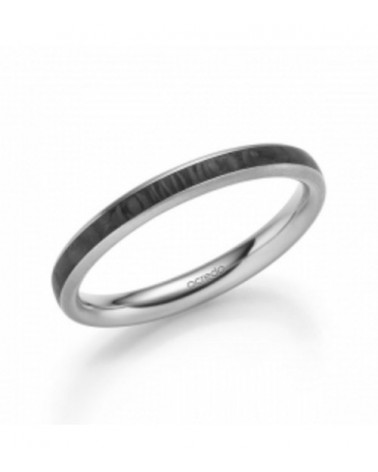 Anillo de compromiso para hombre de oro con carbono | Staring