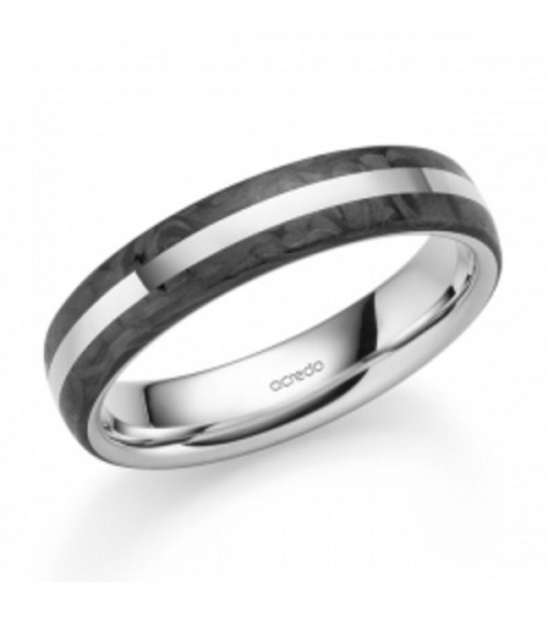 Anillo de compromiso negro con platino para hombre  | Staring