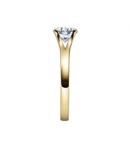 Anillo de compromiso de oro con diamante artificial | Staring