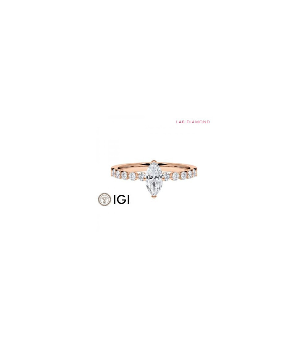 Anillo de compromiso con diamante artificial Girona | Staring