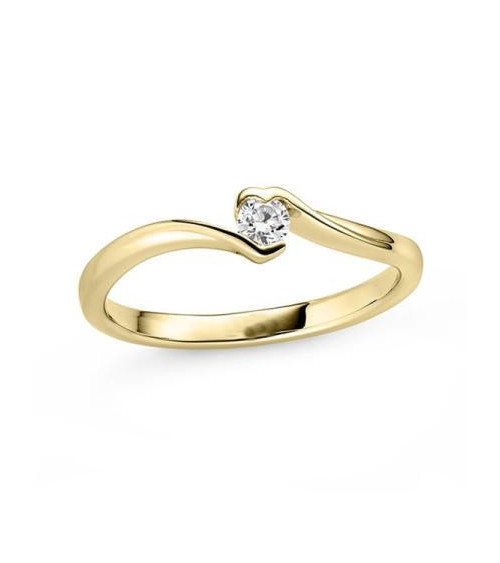 Solitario en oro amarillo disponible en 14K y 18K con diamante G,si.