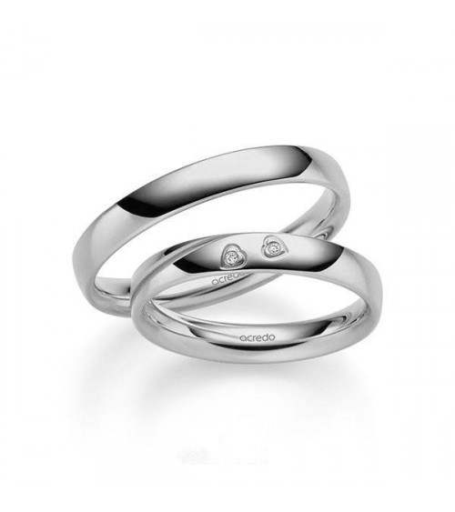 Anillos de boda originales en Tenerife de Platino  con un diamante talla brillante IStaring