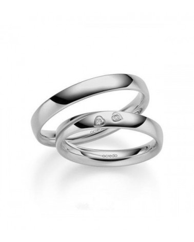 Anillos de boda originales en Tenerife de Platino  con un diamante talla brillante IStaring