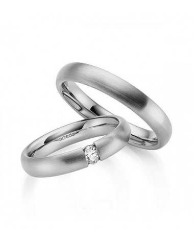 Alianzas exclusivas de matrimonio mate en Platino 950 en Tenerife I Staring