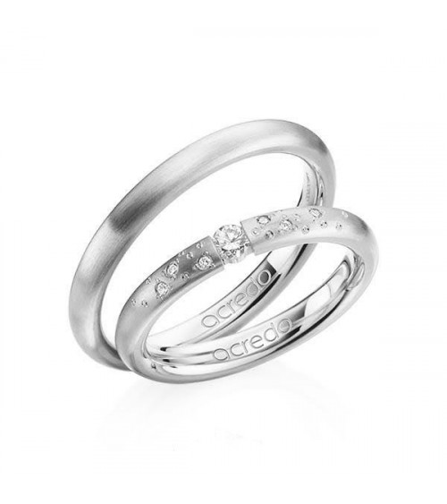 Anillos de boda firmamento en Tenerife en oro blanco I Staring