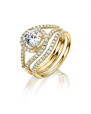 Anillo con diamantes para combinar con anillo de compromiso | Staring